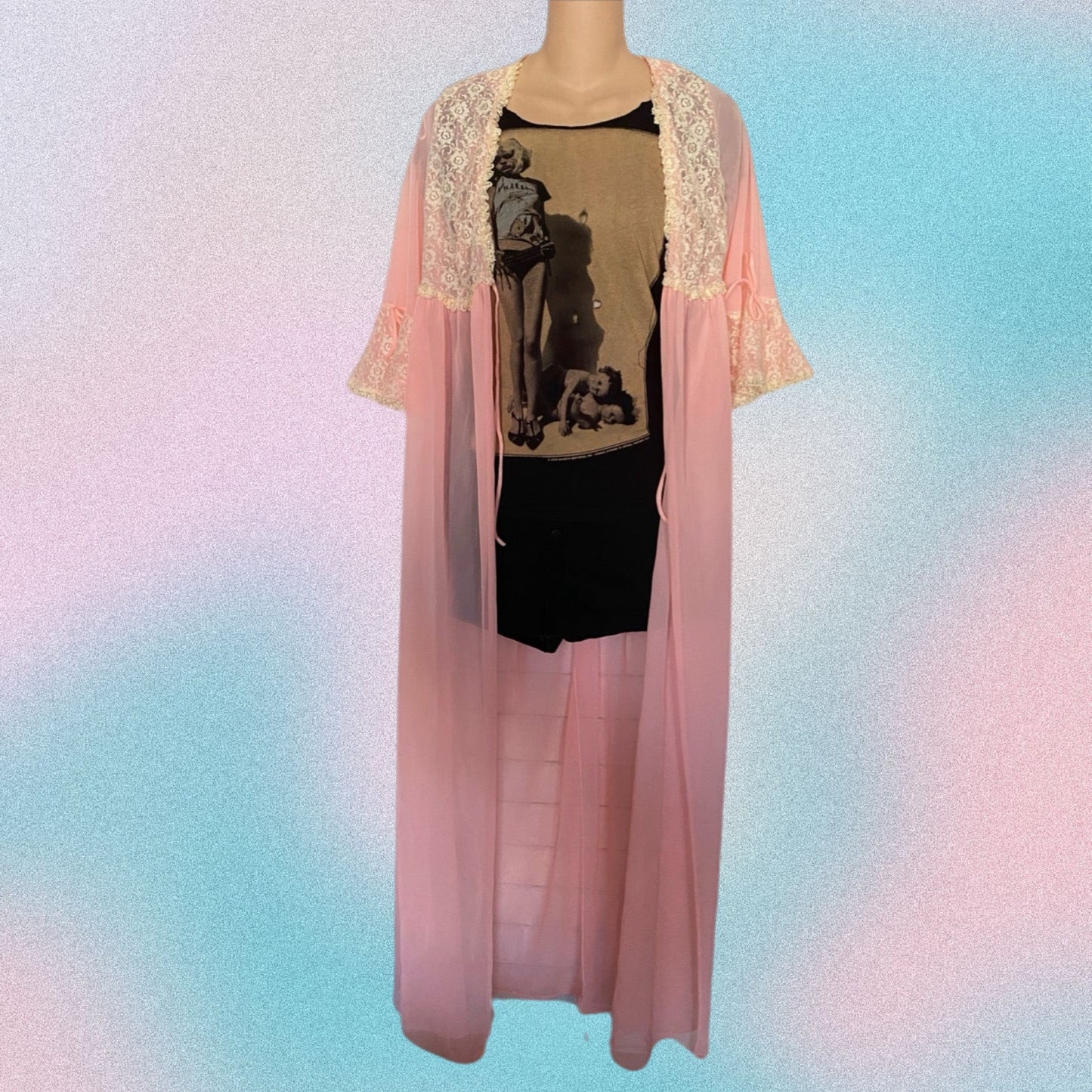 Holly Golightly Sheer Pink Nighty