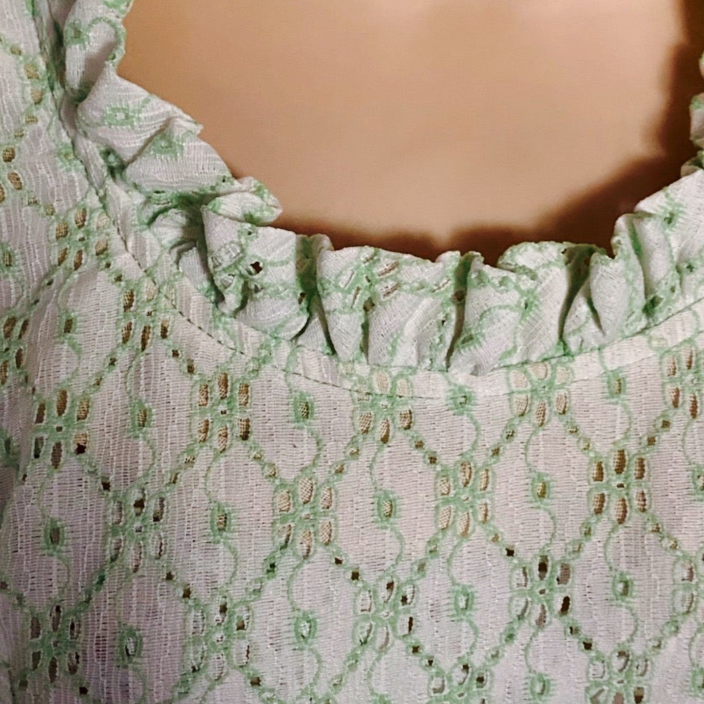 Keylime Eyelet Prairie Dress